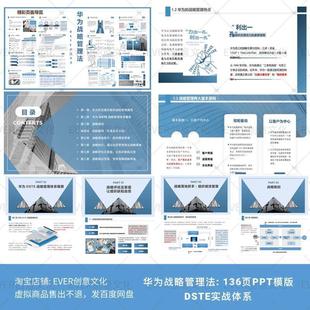 华为战略管理法DSTE实战体系136页PPT模版华为战略管理思想工具