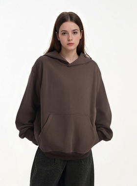 【福利回馈】SRME基础简约纯色老钱内搭连帽卫衣