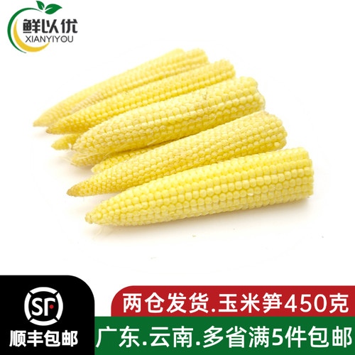 新鲜玉米笋玉米芯玉米仔迷你甜小玉芯笋蔬菜番麦水果蔬菜450g