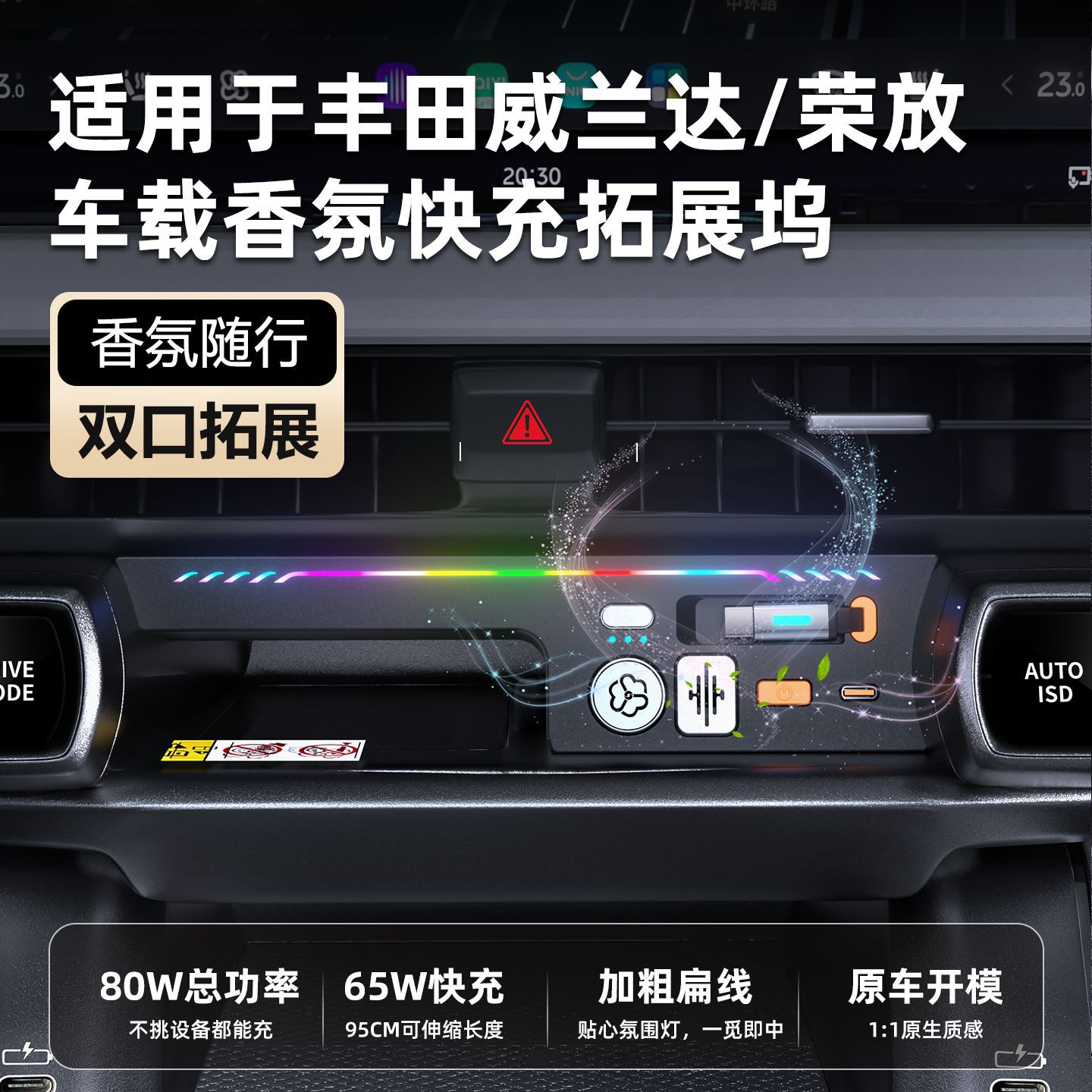 适用威兰达RAV4荣放车载香薰拓展