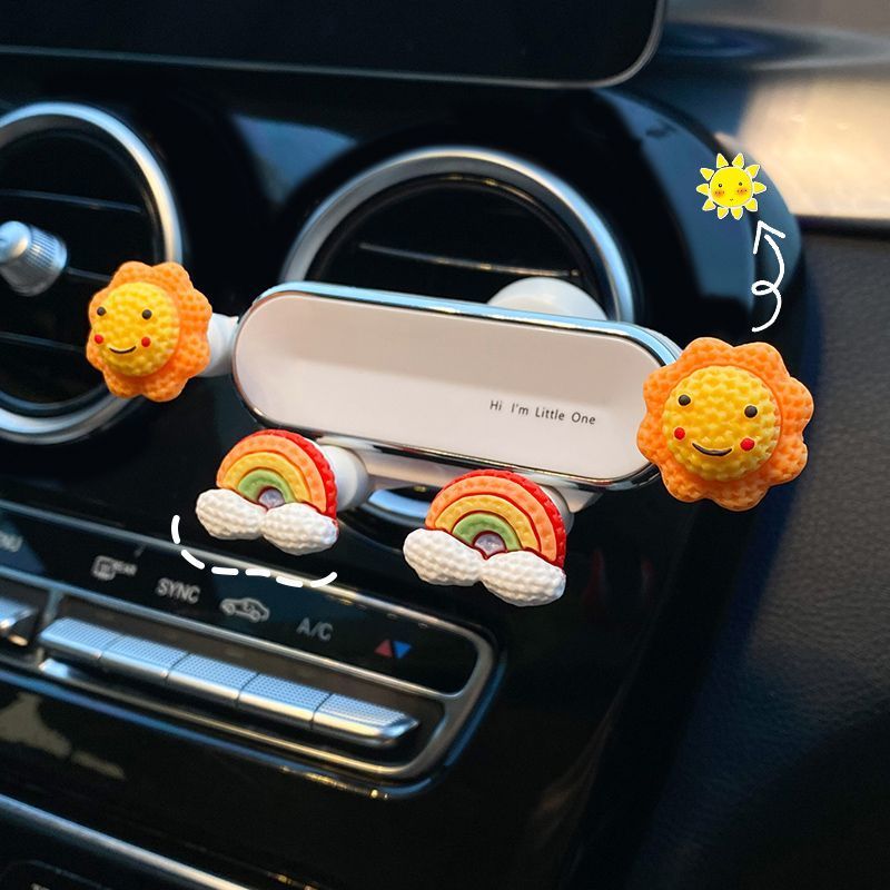 车载手机架汽车出风口吸盘式手机架卡通车内固定导航车内可爱支架