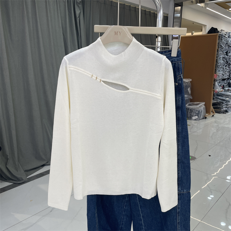 欧货2560小立领长袖胸口