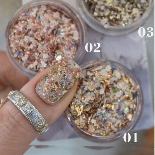 1box Colorful Chips Bh Bay Chips, Shell Chips For Nail Art,
