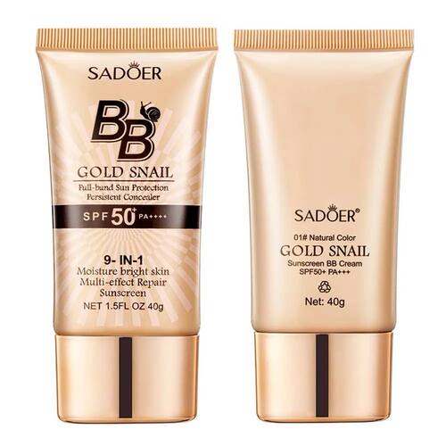 Gold Snail Sunscreen BB Cream Foundation Concealer Moisturiz
