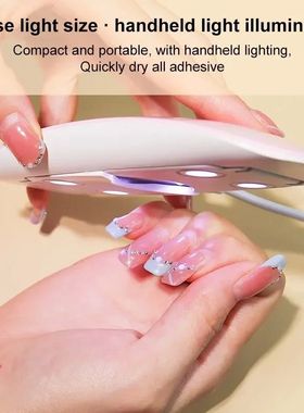 6W Mini Nail Dryer Machine Portable 6 LED UV Manicure Lamp H