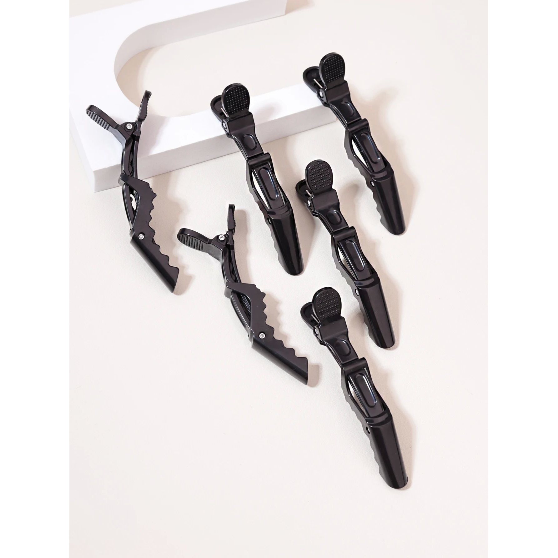 6PCS Alligator Hair Clip Hairdressing Clamps Plastic Hair Cl