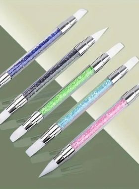 1/5 Pcs Silicone Nail Tools Dual Tipped Nail Art Sculpture P