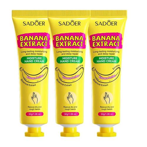3/5pcs Banana Hand Cream Anti-Drying Crack Moisturizing Brig