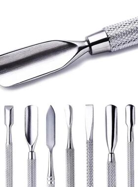 1pcs Double-ended Stainless Steel Cuticle Pusher Dead Skin P