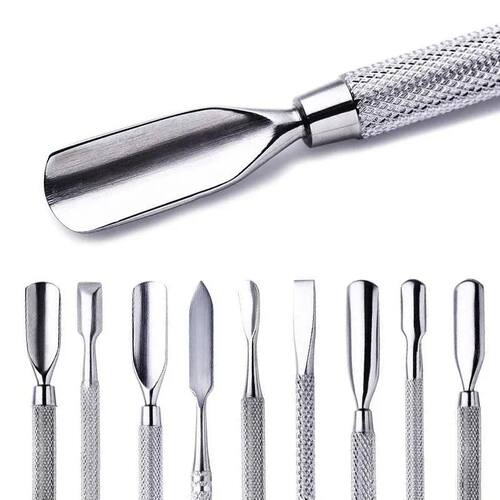 1pcs Double-ended Stainless Steel Cuticle Pusher Dead Skin P