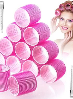 6Pcs Self Grip Hair Roller Curler Set Heatless Hair Roller f