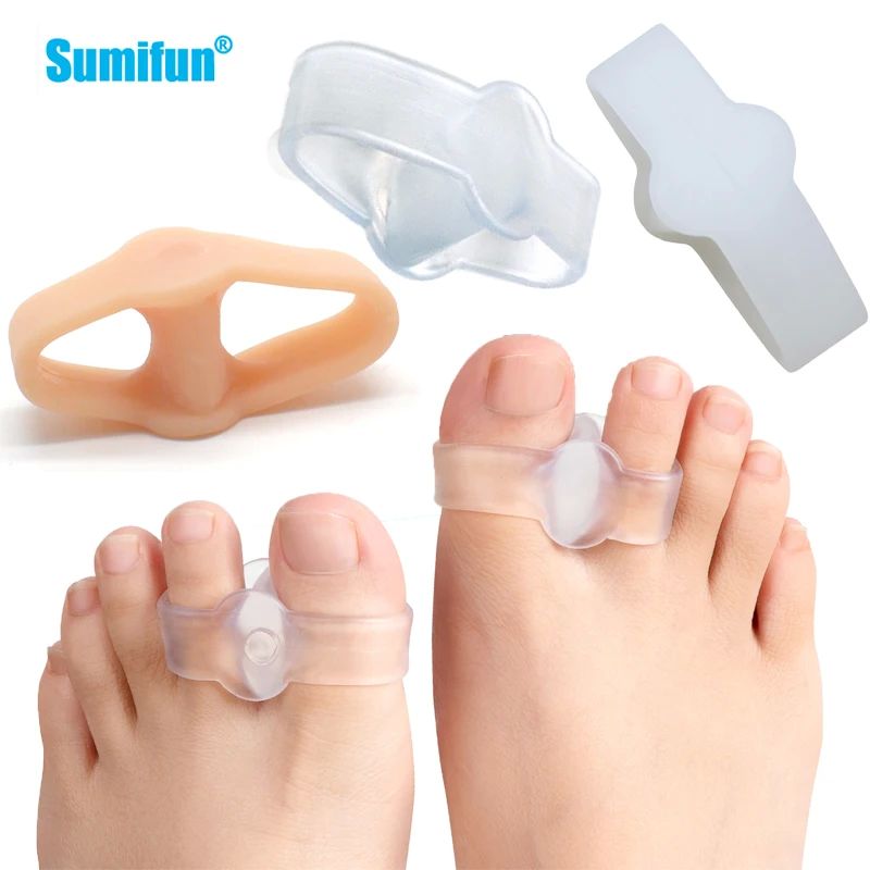 3 Types Soft Elastic Toe Separator Silicone Hallux Valgus Or