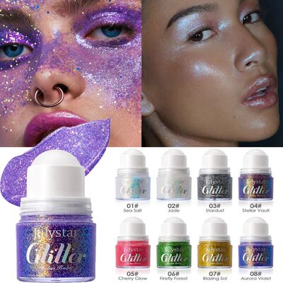 Rolling Sequ Glitter Gel Face Body Painting Shine Liquid Gre