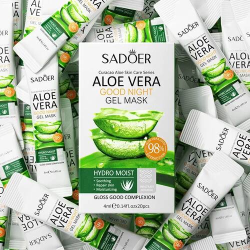 20Pcs Sadoer Aloe Vera Sleeping Facial Masks Moisturizing An