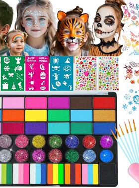 42 Color Painted Face Paint Set Halloween Easter Face Paint