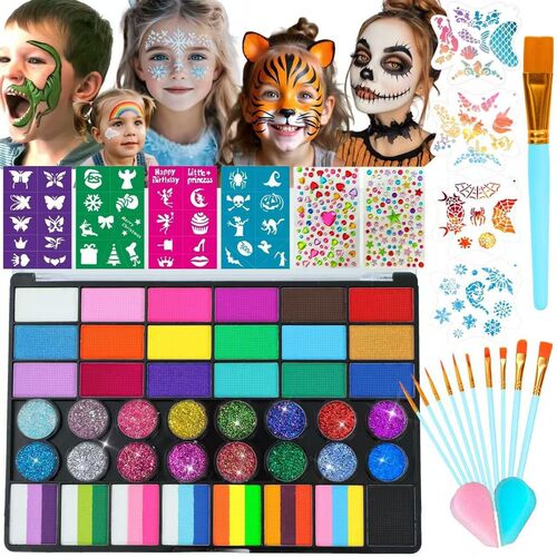 42 Color Painted Face Paint Set Halloween Easter Face Paint