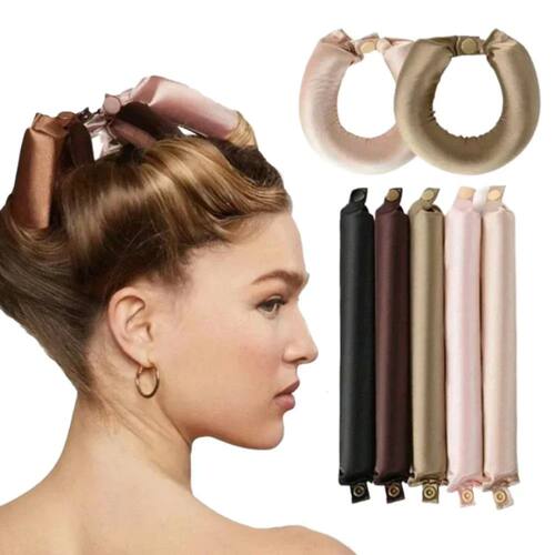 Heatless Curling Rod Headband Satin Hair Curler No Heat Hair