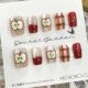 Eve Cute Apple 10Pcs Little Christmas Press Women Nails