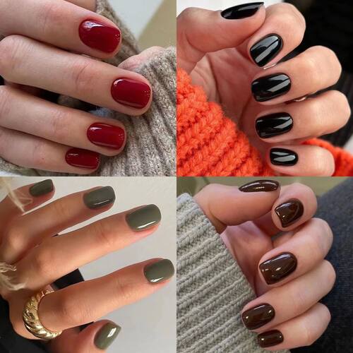 Classic Simple Glossy Solid Color Black Red Blue Green White