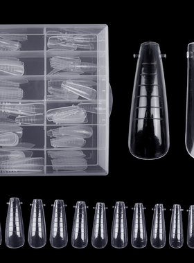 Fake Nails Extension Gel Dual Nail Form Coffin Nails Clear