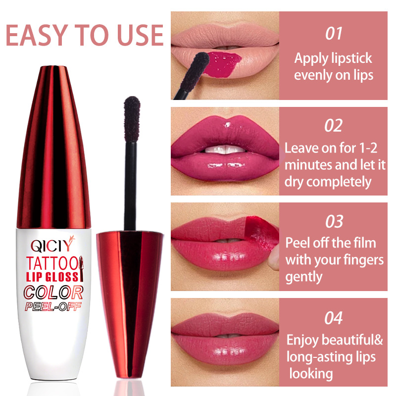 4-color Tear Lip Gloss Easy To Color, Moisturizing And Durab
