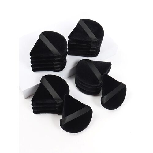 Black Triangle Powder Puff Facial Makeup Sponge Soft Velvet