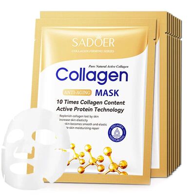10pcs Collagen Face Mask Firming Moisturizing Repair Brighte