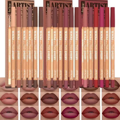 [Velvet Matte Lip Liner] 6pcs Long-Lasting Velvet Matte Lip