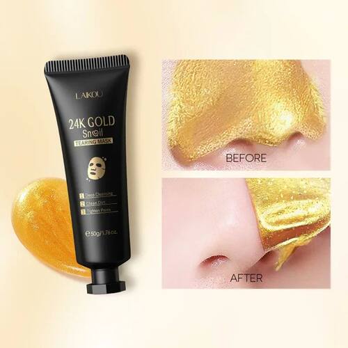 Laikou 24K Gold Snail Peel Off Mask Powerful Pore Cleaner Bl