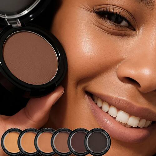 Dark Skin Bronzer Contour Palette Matte Brown Nose Shadow Ch
