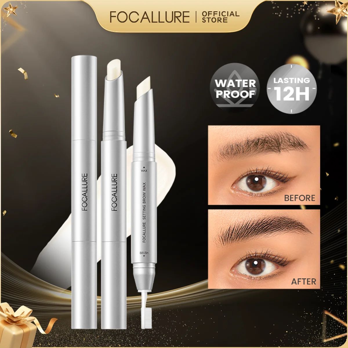 3D Eyebrow Gel Eye Brows Wax Pencil Waterproof Long-Lasting
