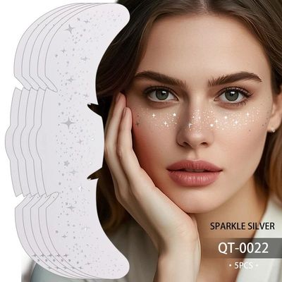 1/5pcs Glitter Skincare Freckles Face Tattoo Stickers Golden