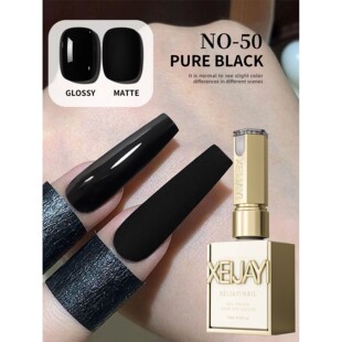 15ml Black UV/LED Nail Polish, unscented, high - gloss, frag