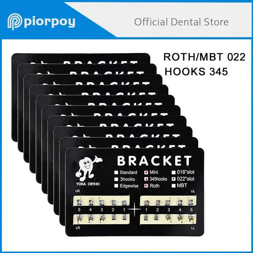 Dental Brackets Orthodontic Brace 20 Pcs Metal Monoblock Min