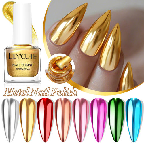 Metal Nail Polish Metal Mirror Quick-drying Nail Polish Free