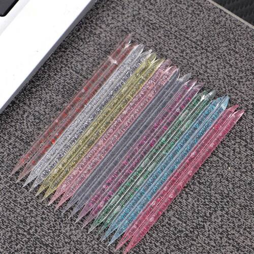 Dual-ended Crystal Cuticle Pusher, Nail Dead Skin Remover fo