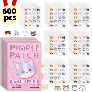 600pieces of cartoon cat acne patches, facial acne patches,