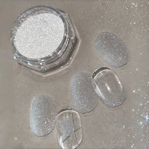 Sea Salt Crystal Diamond Nail Powder, Ultra Fine Glitter Sug