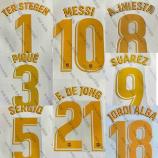 1819及1920用 字 Avery&Spid 主场联赛球员版 西甲巴塞罗那2021赛季