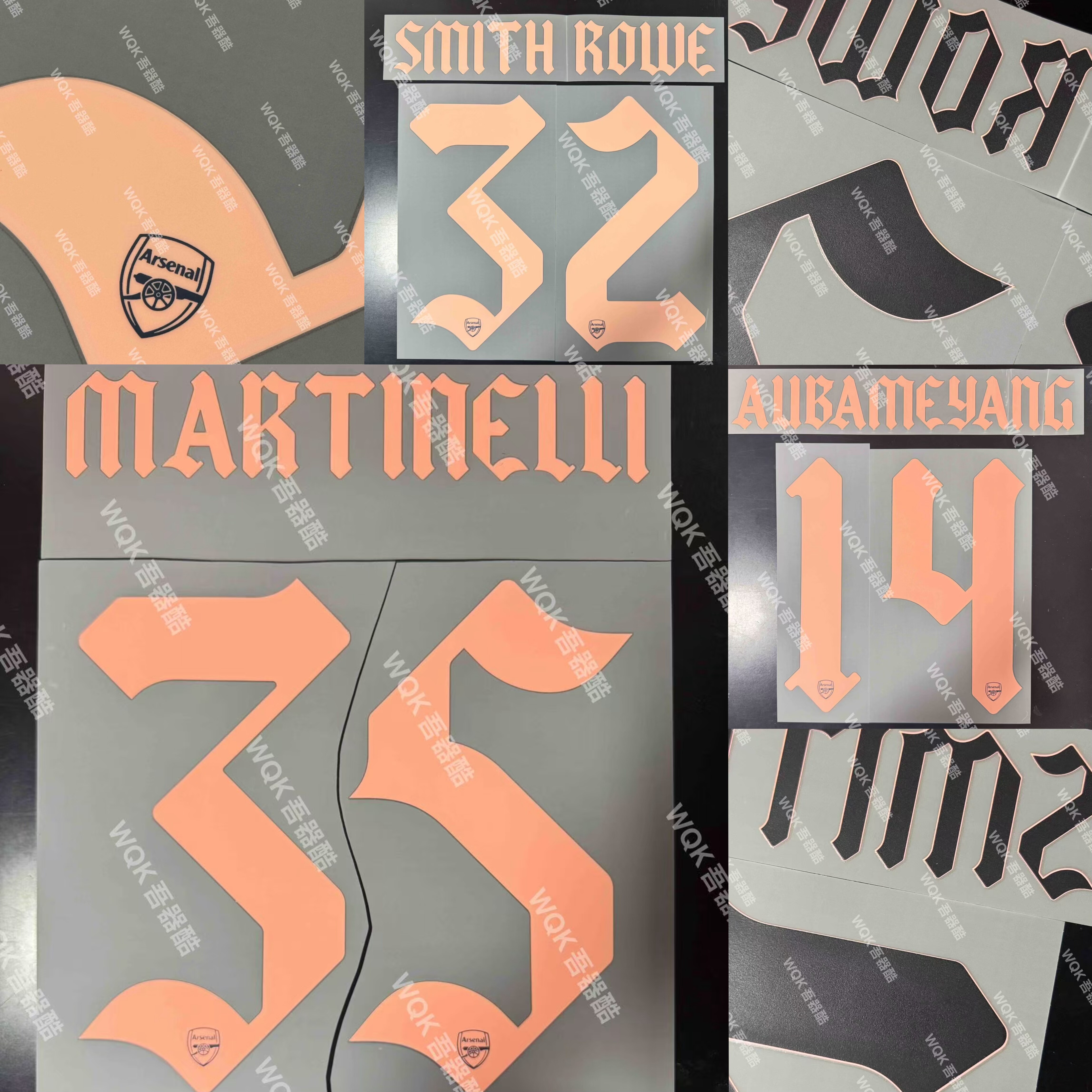 阿森纳2021赛季二客欧冠印字 正品 马丁内利 奥巴梅扬S罗Spid英超