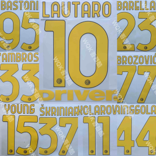 意甲国际米兰2021赛季第二客场印字 内有多选 有广告 Stilscreen