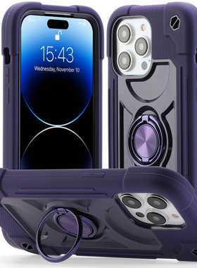 加厚硅胶三防铠甲17手机壳16pm适用苹果15promax全包防摔iPhone13软胶硬壳14plus三合一外壳11指环支架12后壳