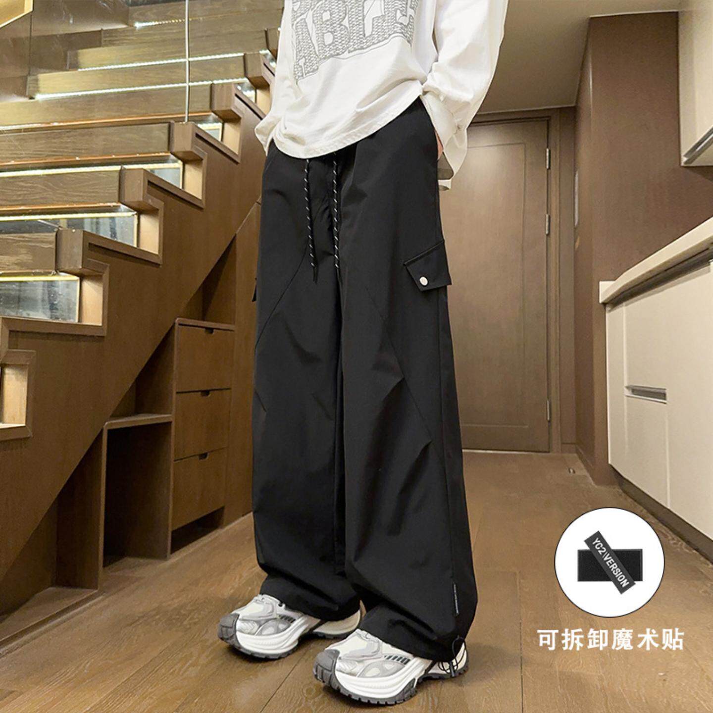 美式冲锋裤男款潮流春秋裤子户外防水防风直筒休闲百搭工装裤男生