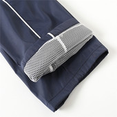 藏青色初高中带网层校服裤 带网滑料白细条校服裤 子小学生生运动裤