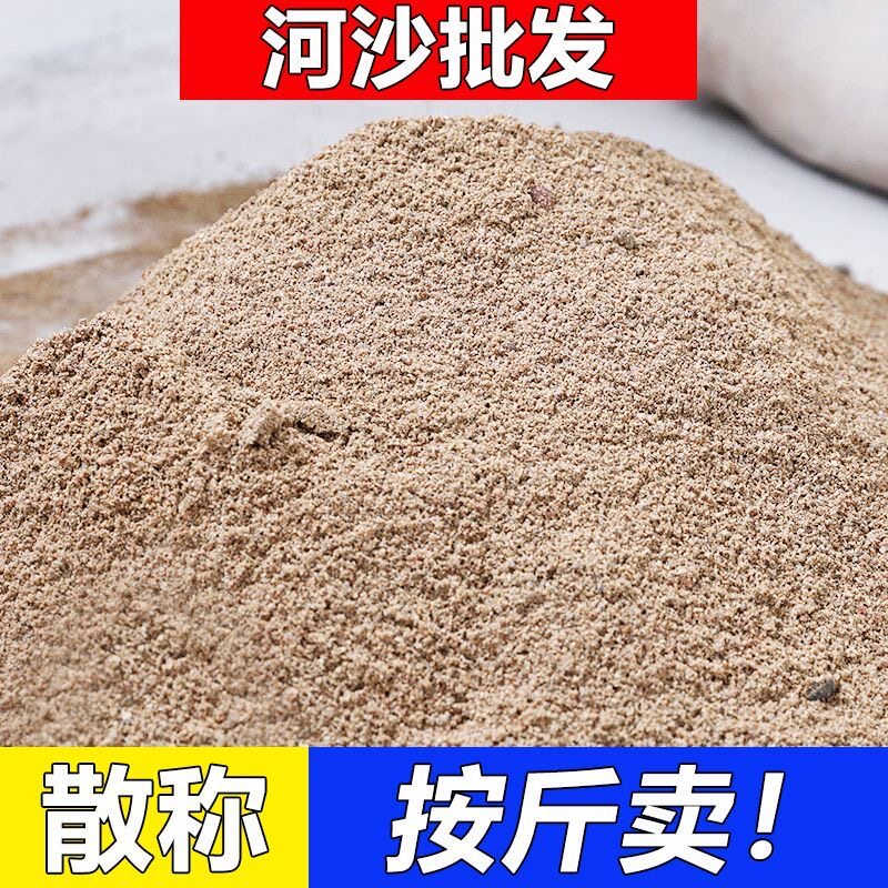 天然过筛河沙细沙粗沙多肉种植沙土乌龟冬眠产卵鱼缸造景底沙黄砂