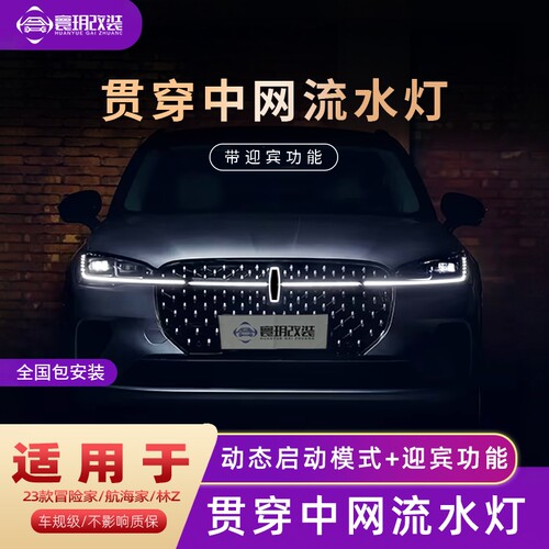 迎宾功能水晶材质林肯z中网灯
