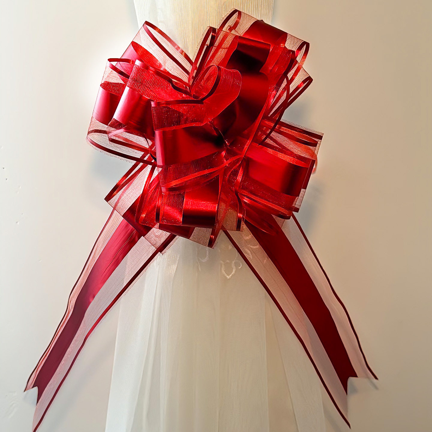 结婚车队婚车拉花装饰车头花接亲婚礼女方用品陪嫁窗帘蝴蝶结布置