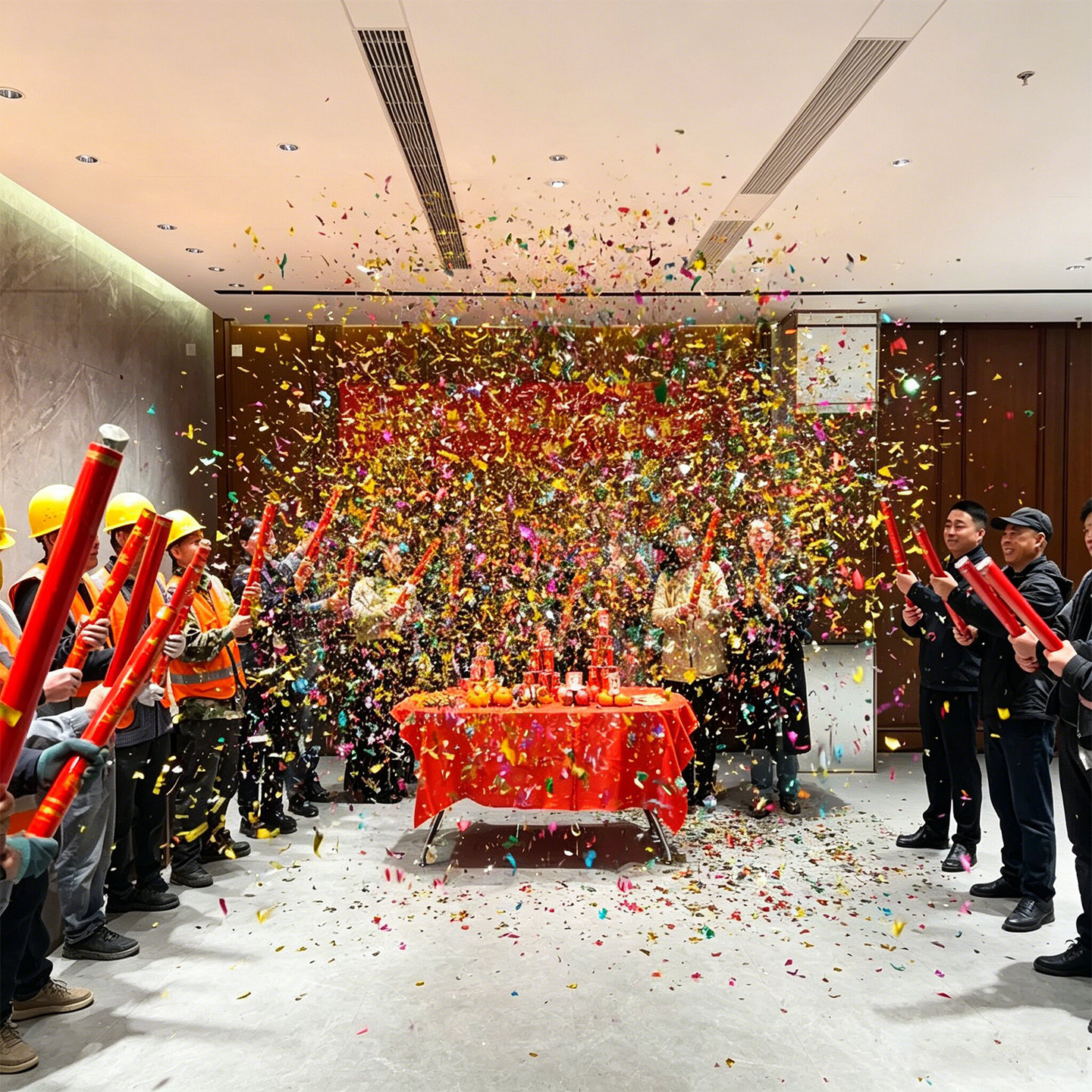 装修开工大吉礼炮手拧开门红黄金万两乔迁新店开业金色亮片礼花筒