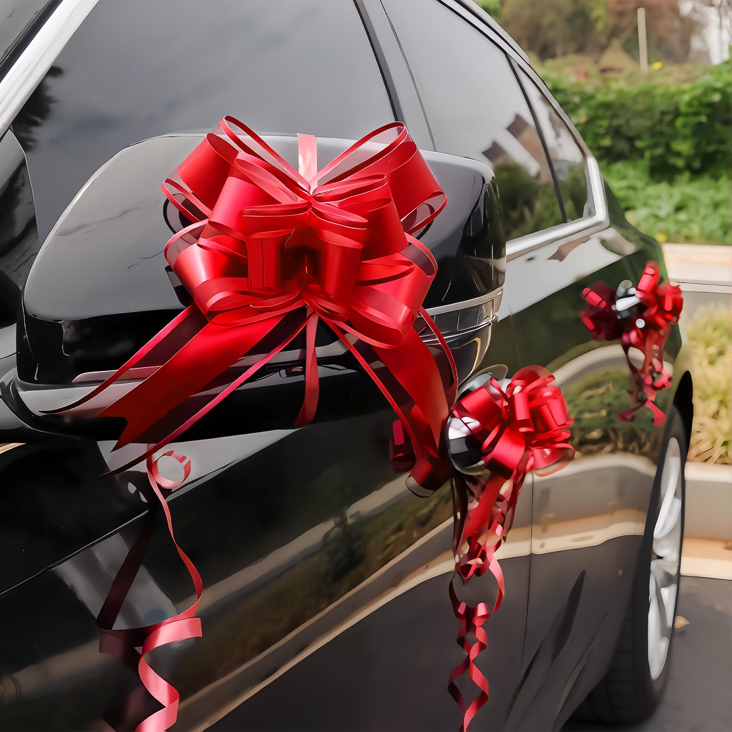 结婚副车队婚车拉花装饰车头花接亲婚礼男女方陪嫁用品蝴蝶结布置