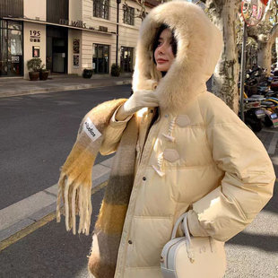 2025新款韩系宽松显瘦中长款棉服外套女冬装小个子棉衣棉袄面包服